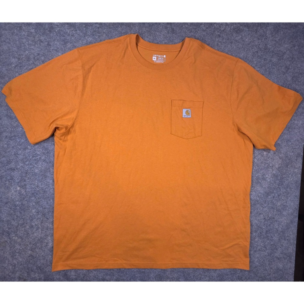 Carhartt K87-M Mens Loose Fit Pocket T-Shirt Burnt Orange 4XL Workwear Tee
